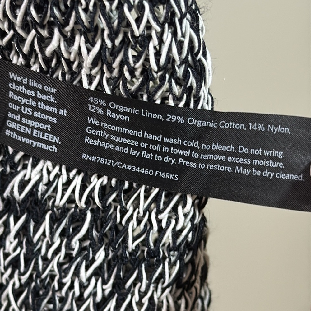 Eileen Fisher | Cap Sleeve Open-Front Cardigan Organic Linen Cotton Blend - Picture 4 of 6